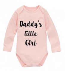 Romper met tekst Daddy's little girl velours applicatie